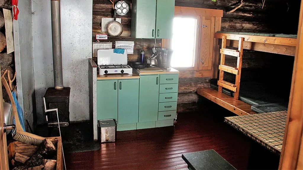 Inside the cottage in Pitusjärvi