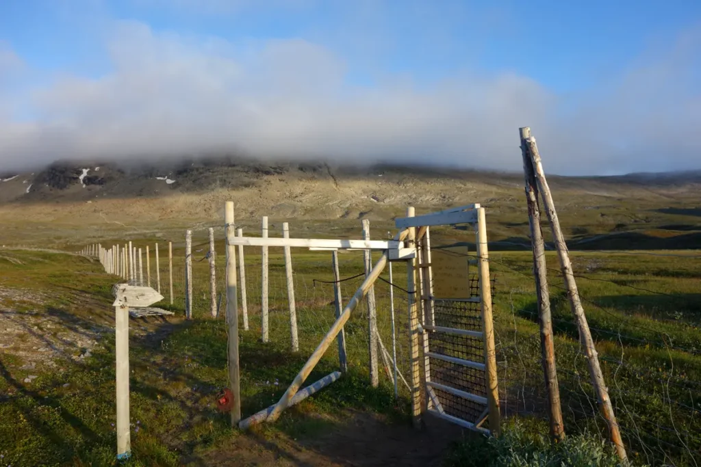 Gate in the reindeer fence