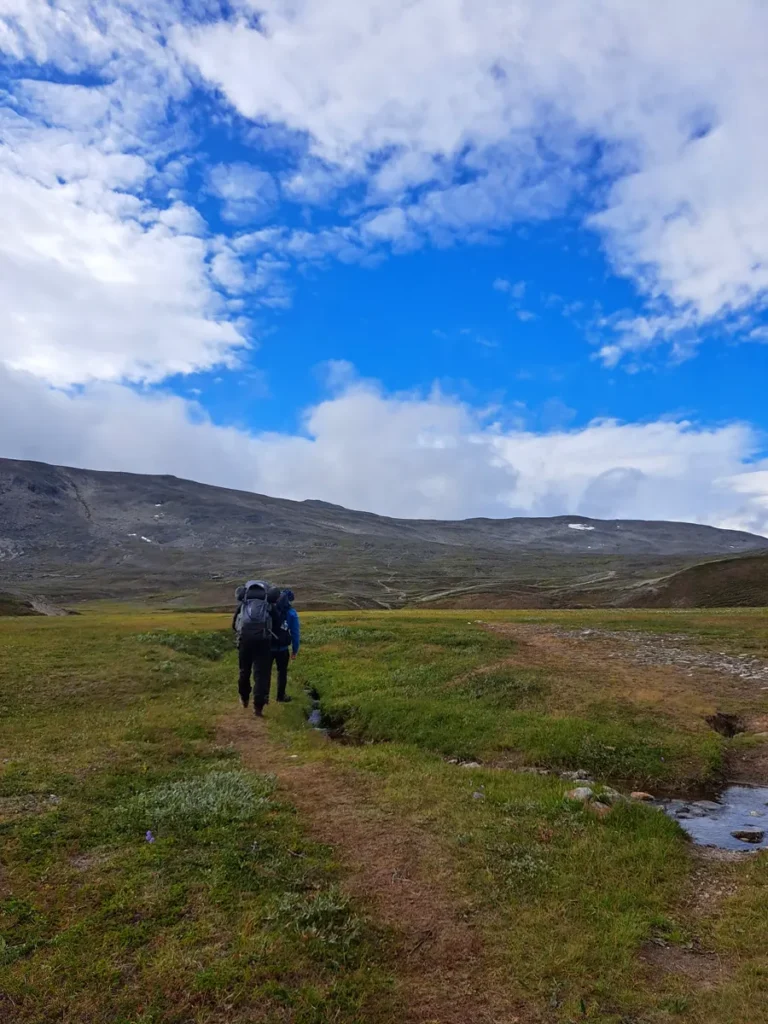 Shallow hiking at the start